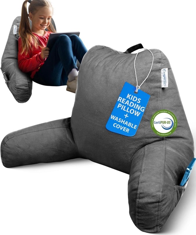 Adjustable Back Rest Pillow for Bed Sitting - Ideal for Reading & Relaxation gallery