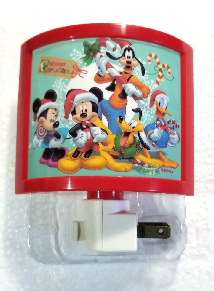 Disney Nightlight Mickey Mouse & Friend Holiday Merry Christmas All Ages Vintage gallery