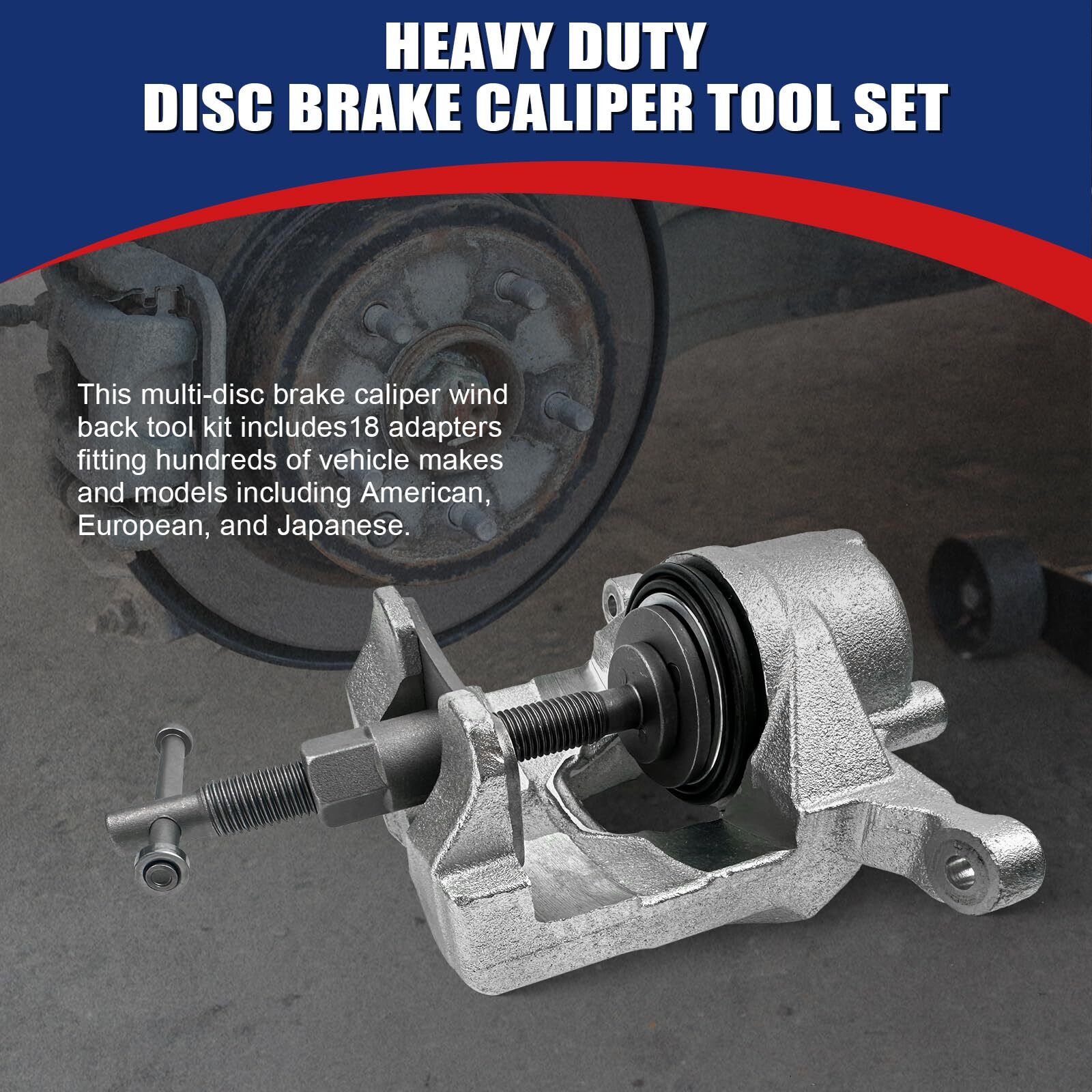 24pcs Brake Caliper Tool, Heavy Duty Disc Brake Caliper Tool Set, Wind Back Kit gallery