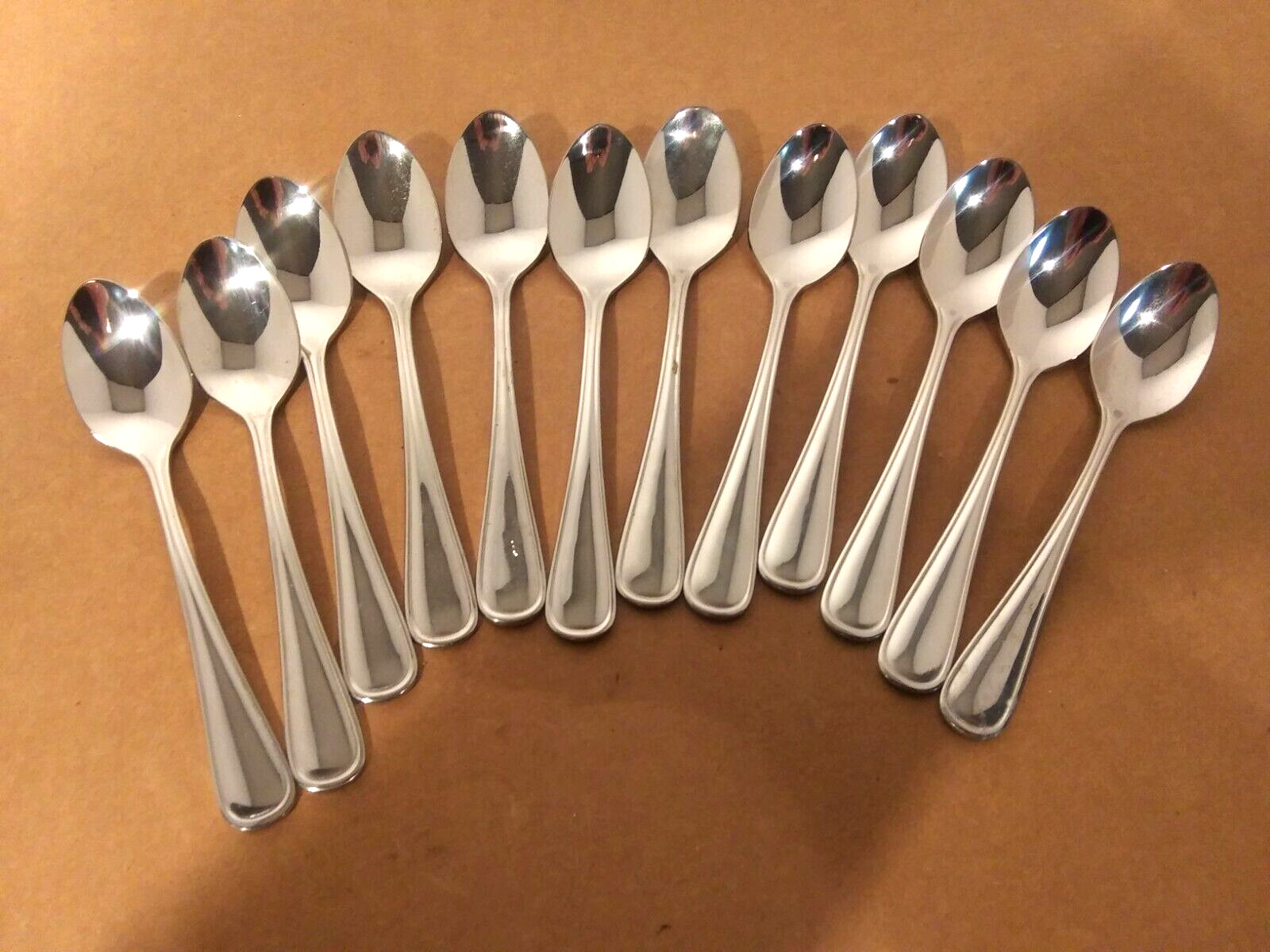 Oneida New Rim Euro Teaspoon- 1 Dozen-Stainless Steel-NEW gallery
