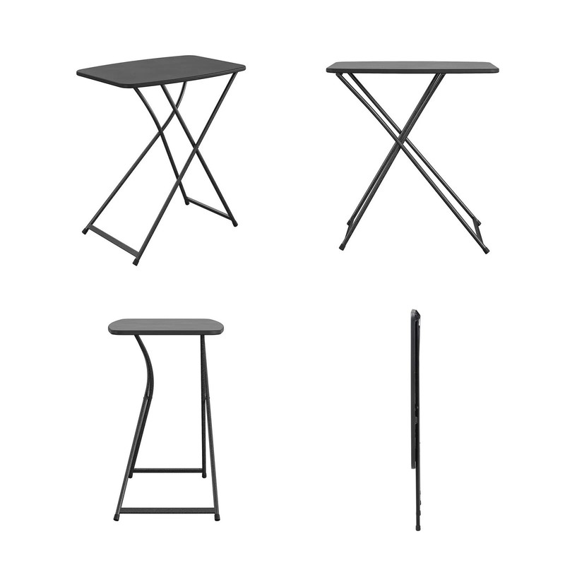 Mainstays 26" Adjustable Height Personal Folding Table, Black gallery