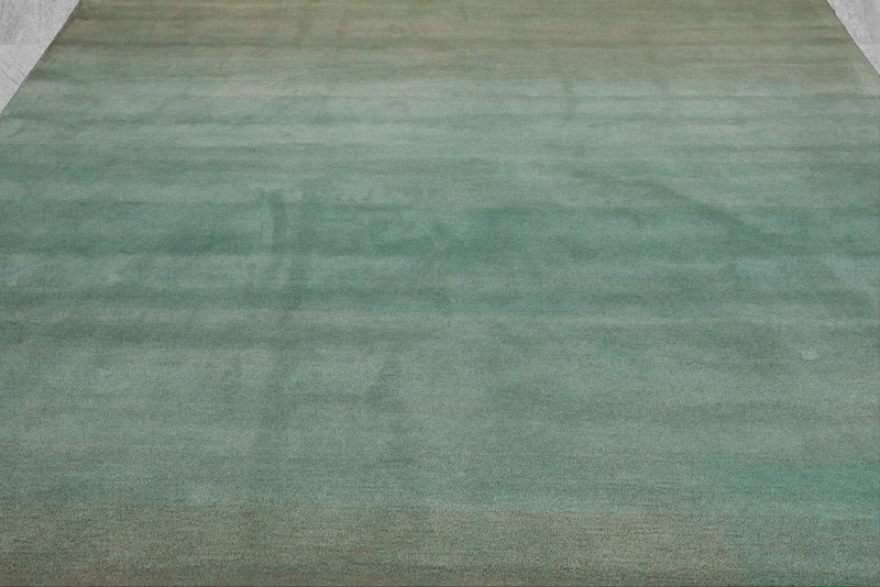Multi Size Turquoise Ombre Wool Hand Tufted Contemporary Area Rug gallery