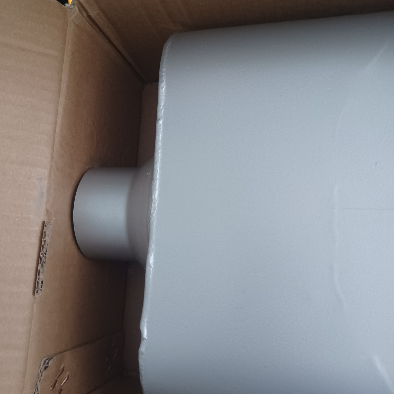Universal Mufflers, Two Chamber 2.5'' offset inlet (ID) 2.5'' offset outlet (ID) gallery