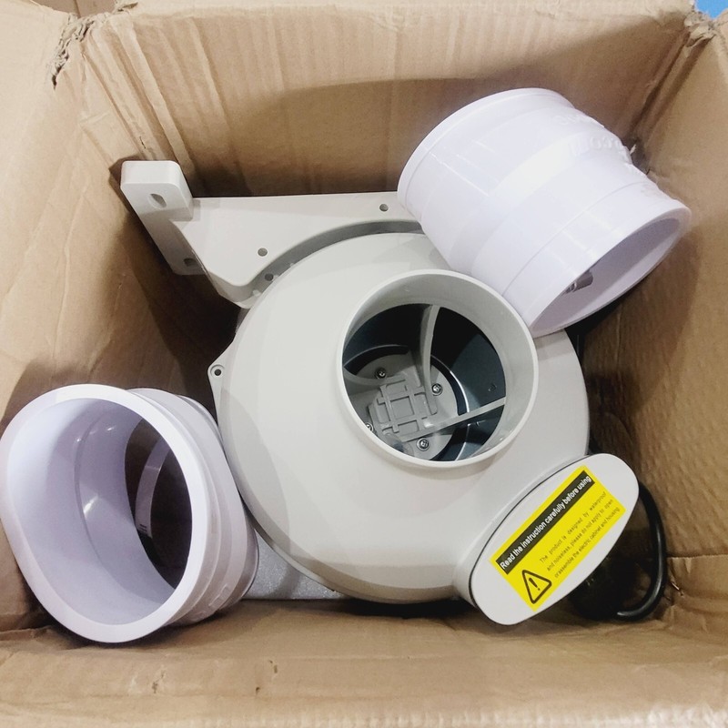 4" 260CFM Inline Radon Mitigation Fan IP67 Waterproof Electric Duct Blower gallery