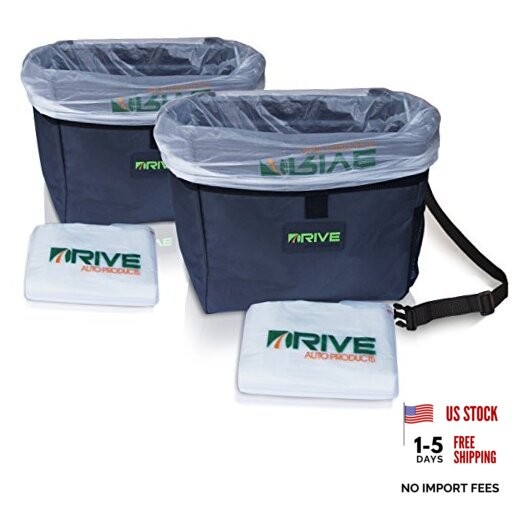Drive Auto Car Trash Can - Leakproof, Hanging Garbage Bin with Black gallery