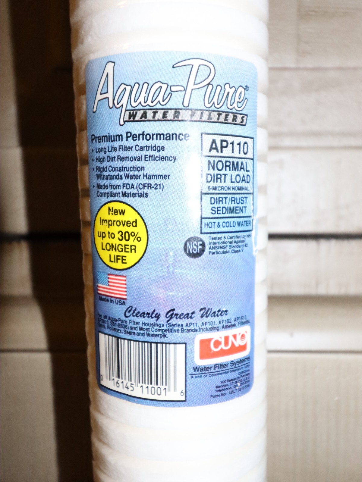 Aqua Pure AP110 - 5 Micron Replacement Water Filter Cartridge Hot & Cold Water gallery