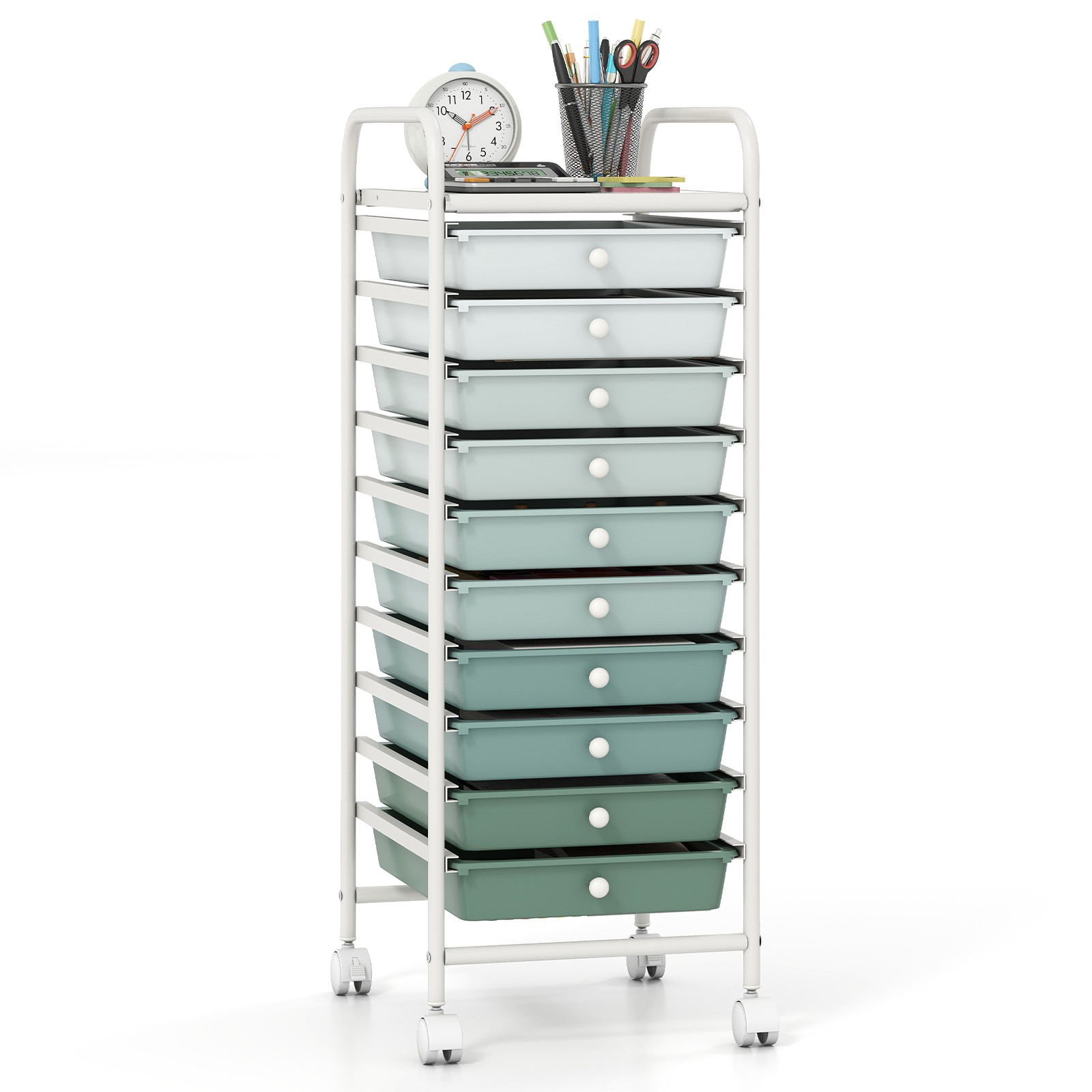 Drawer Rolling Cart, Storage Cart w/ Removable Drawers, Multipurpose Organizer gallery