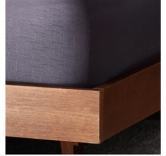 Studio 3B Full Box Spring Cover in Charcoal 75″ L x 54″ W Elastic Bands