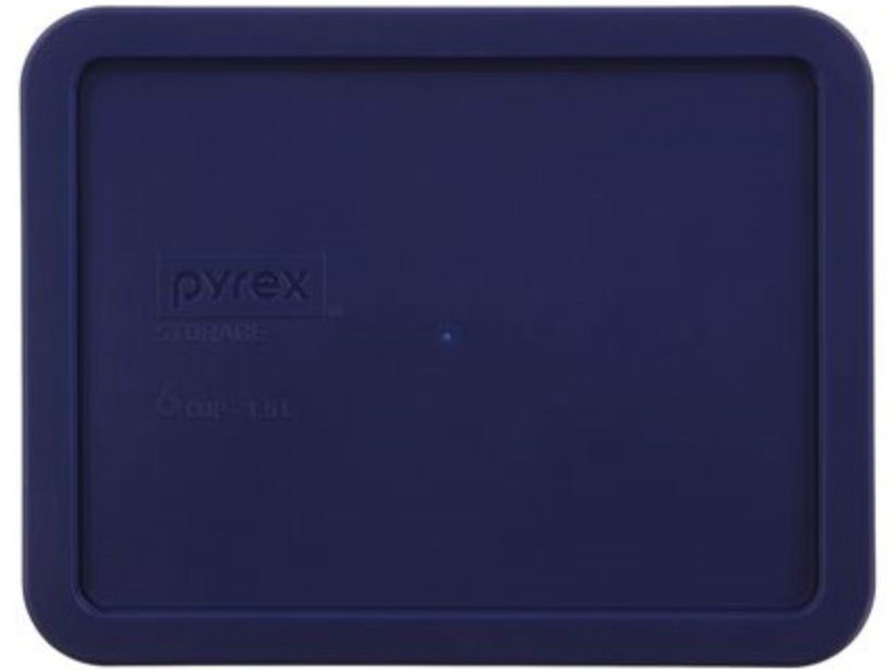 One (1) Pyrex Ware 6-Cup Storage Blue Plastic Lid Cover 7211-PC New