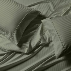 Royal Tradition Striped 650 Thread Count, Cotton Blend 3PC Twin XL, Sage