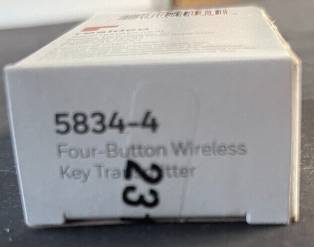 Brand New Honeywell 5834-4 4-Button Wireless Key Fob gallery