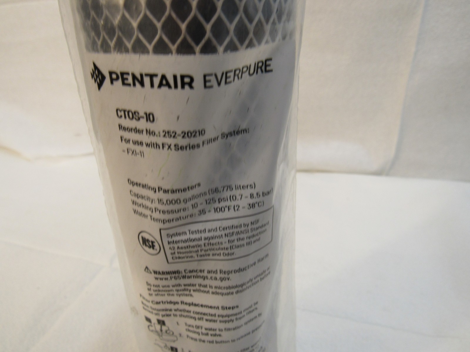 Pentair Everpure CTOS-10 Replacement Filter Cartridge 252-20210 For FX1-11 gallery