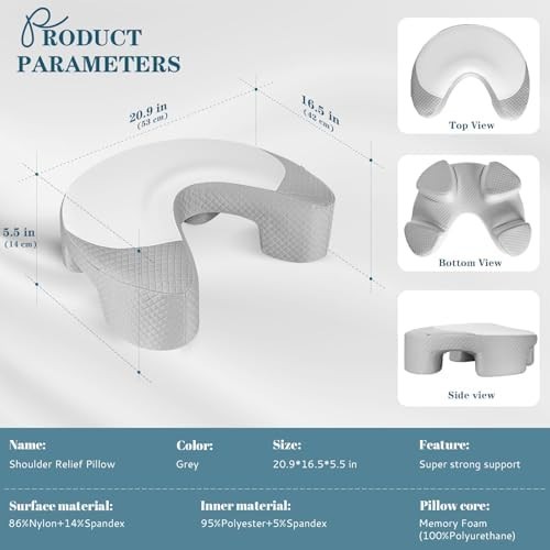 Side Sleeper Pillow with Arm Hole, Upgraded Shoulder Relief System for Neck Pain gallery