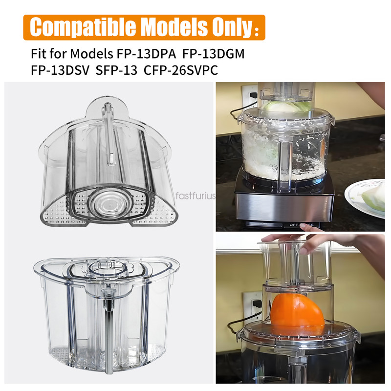 13-Cup Food Processor Pusher Assembly FP-13DPA Fits Cuisinart Models FP-13DGM gallery