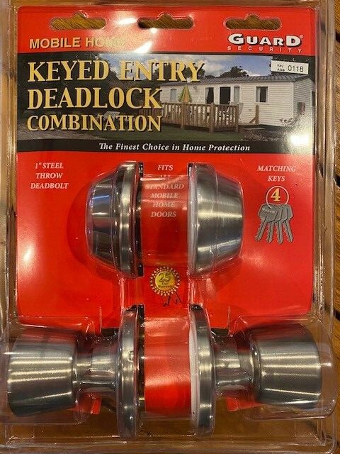 NEW Mobile Home Lockset Door Lock & Deadbolt Stainless Steel Keyed Alike gallery