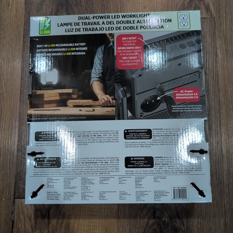 Infinity Dual-Powered LED Worklight -10000 Lumens, USB & Solar Rechargeable gallery