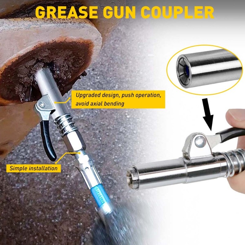 Grease Gun 2pack Coupler XL - Extra reach recessed grease fittings 10,000 PS gallery