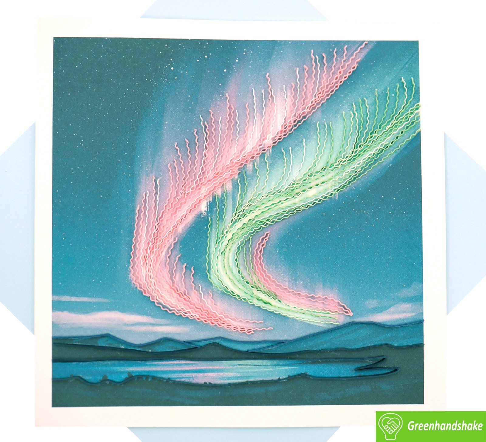 Aurora Magic Quilling Greeting Card - Unique Dedicated Handmade Art gallery