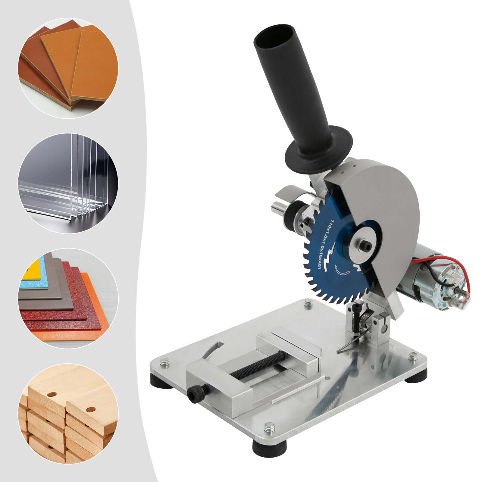 Mini Table Saw 4in 0-45 Miter Saw Portable Small Hobby Chop Saw Cutting Machine gallery