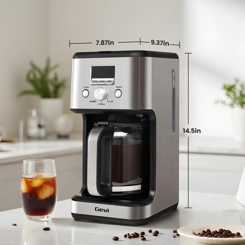 Gevi 14-Cup Programmable Coffee Maker, Drip Coffee Machine with Normal & Strong gallery