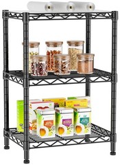 3 Tier Adjustable Storage Shelves Heavy Duty Wire Rack 12x18x30 Inch 1 PCS