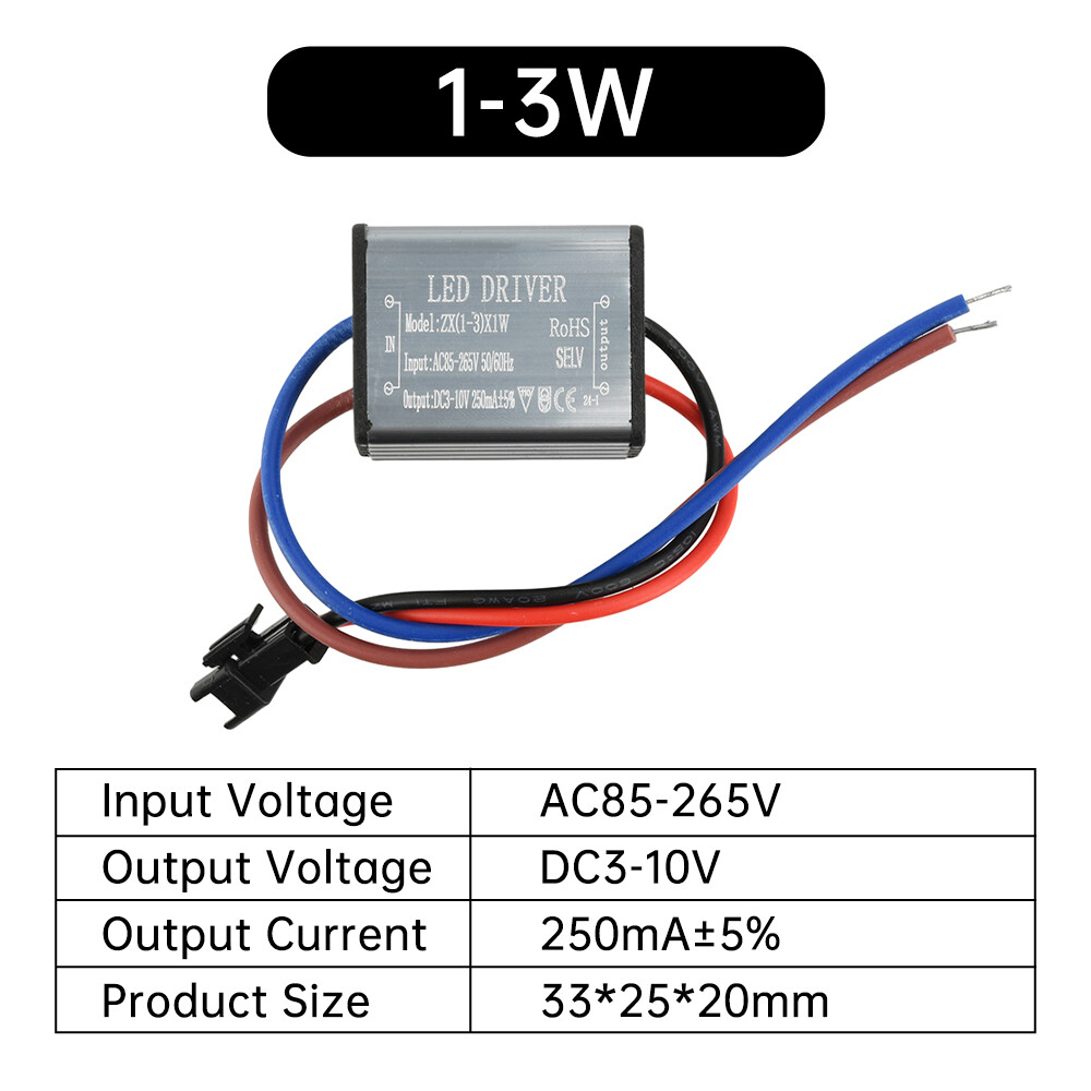 LED Driver 1-24W Adapter Transformer AC85V-265V 250mA Waterproof Power Supply gallery