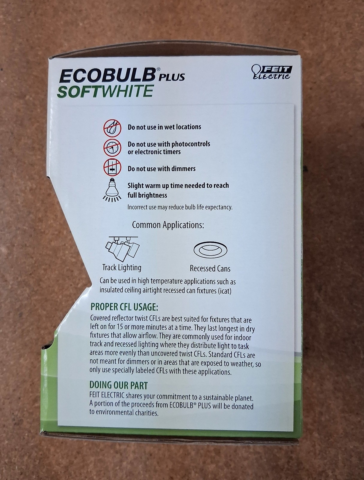 Feit Ecobulb Plus soft white 65 w BR30 CFL 750 Lumens gallery