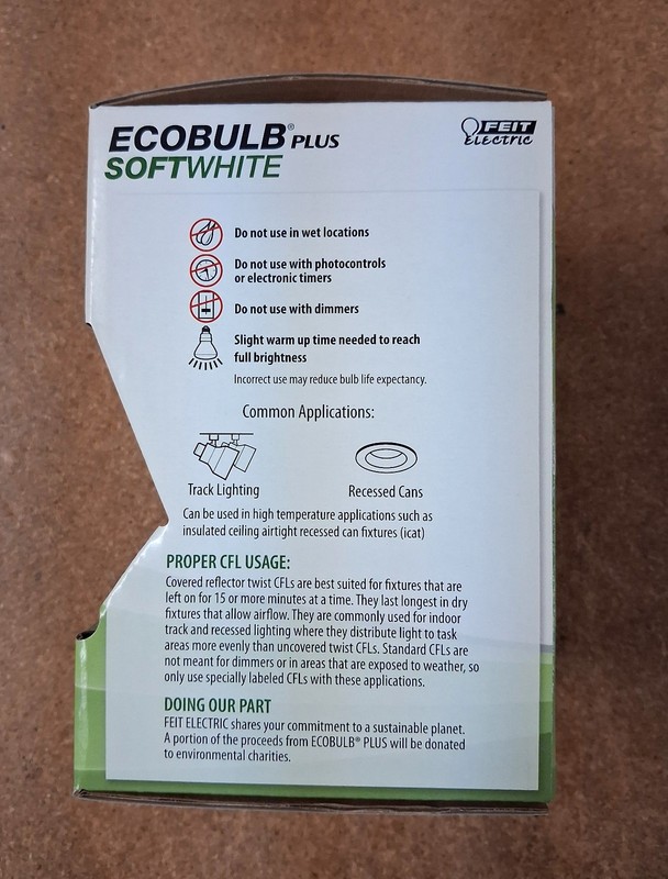Feit Ecobulb Plus soft white 65 w BR30 CFL 750 Lumens gallery