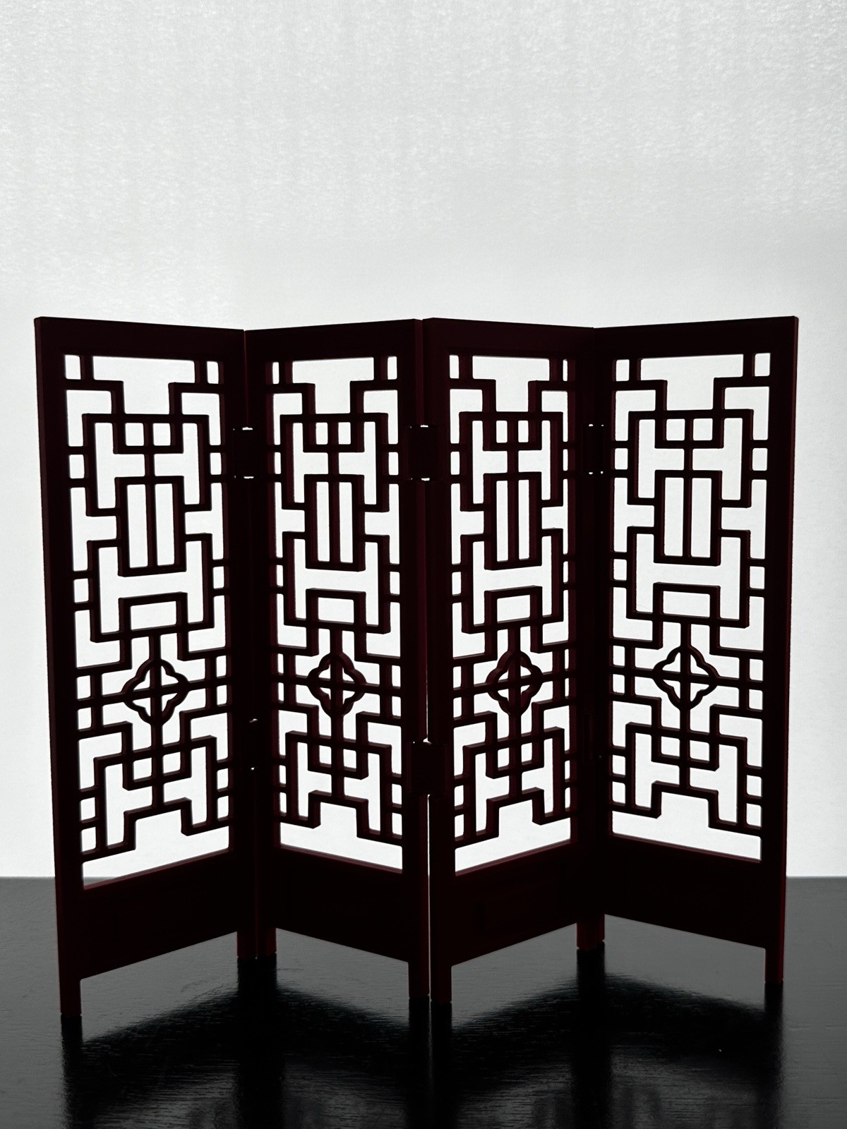 1:6 Scale Miniature Folding Screen – Chinese-Style Dollhouse Decor Room Divider gallery
