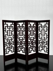 1:6 Scale Miniature Folding Screen – Chinese-Style Dollhouse Decor Room Divider