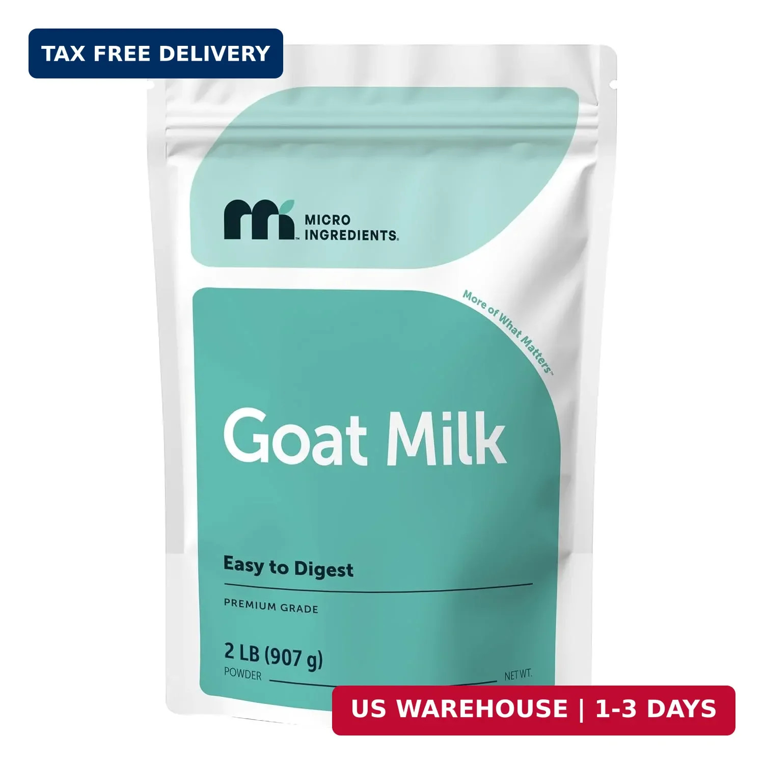 Micro Ingredients Goat Milk Powder 2 lb (907 g) | Single Ingredient Powdered Goa gallery
