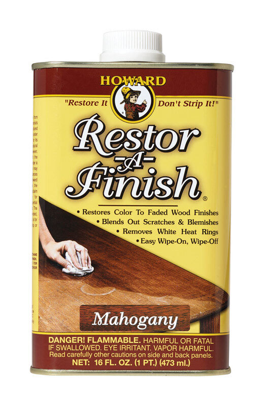 Howard Restor-A-Finish Semi-Transparent Mahogany Oil-Based Wood Restorer 1pt. gallery