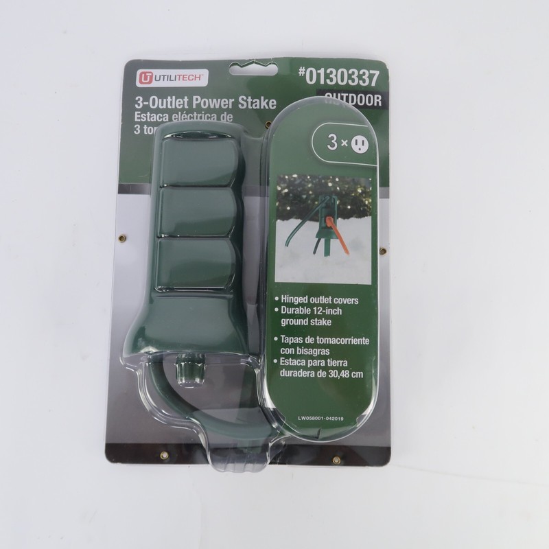 Outdoor Electrical 3 Outlet Yard Stake Power Strip | Utilitech gallery