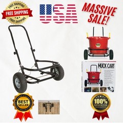 Adjustable Muck Cart with Pneumatic Wheels – 350 lbs Capacity, Foldable Design