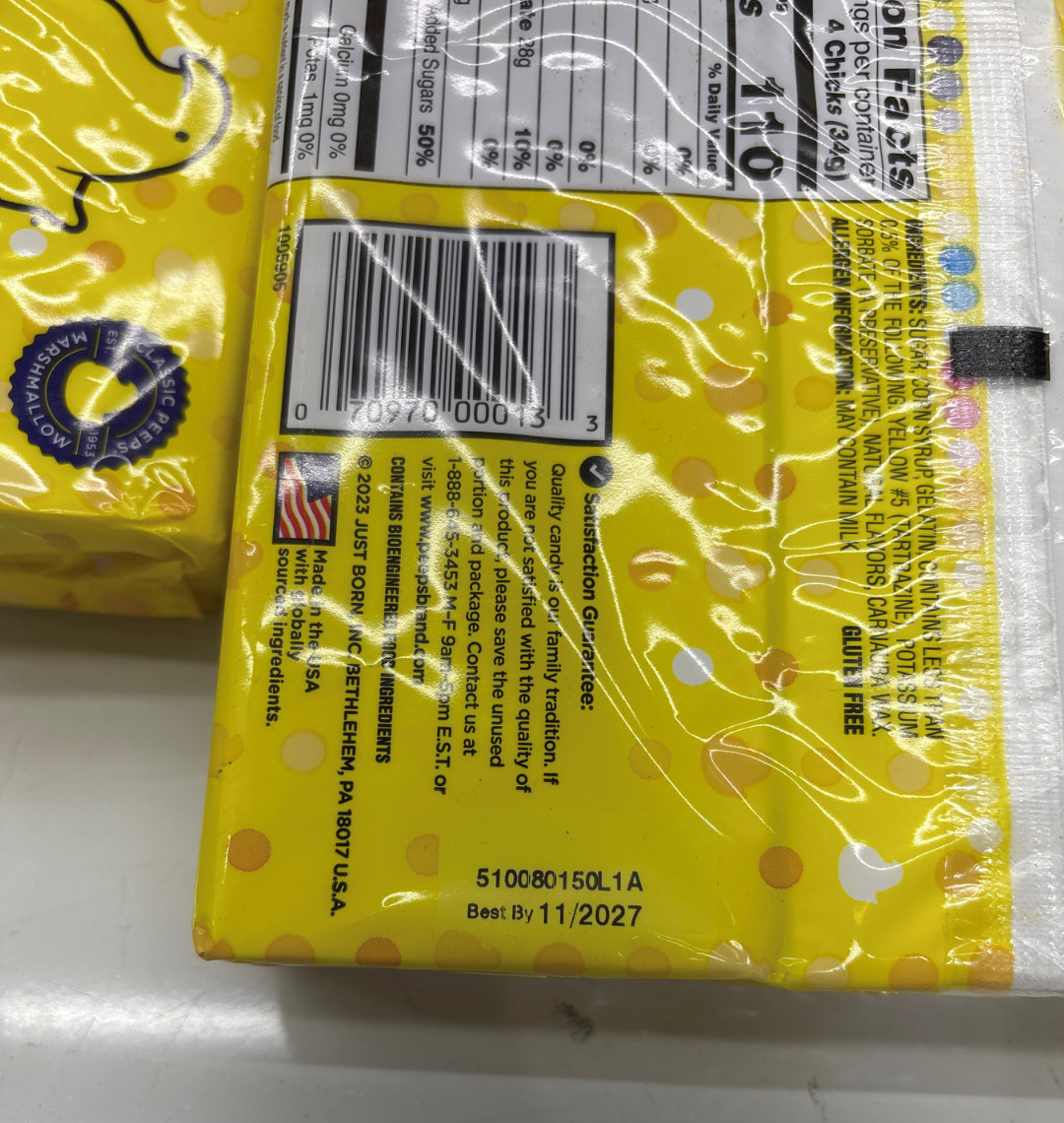 Qty 6- Marshmallow Peeps Yellow Chicks, 4.5oz Each - Best By 11/2027 gallery