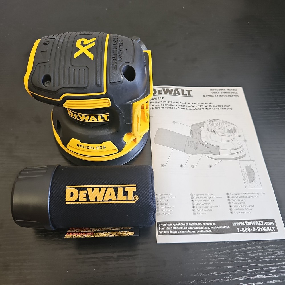 DeWALT Random Orbital Sander Cordless 20V MAX XR 5" DCW210B (Bare Tool)