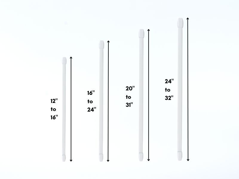 Bundle 2 Cafe Curtain Rods Adjustable and 4 Self Adhesive Hooks gallery