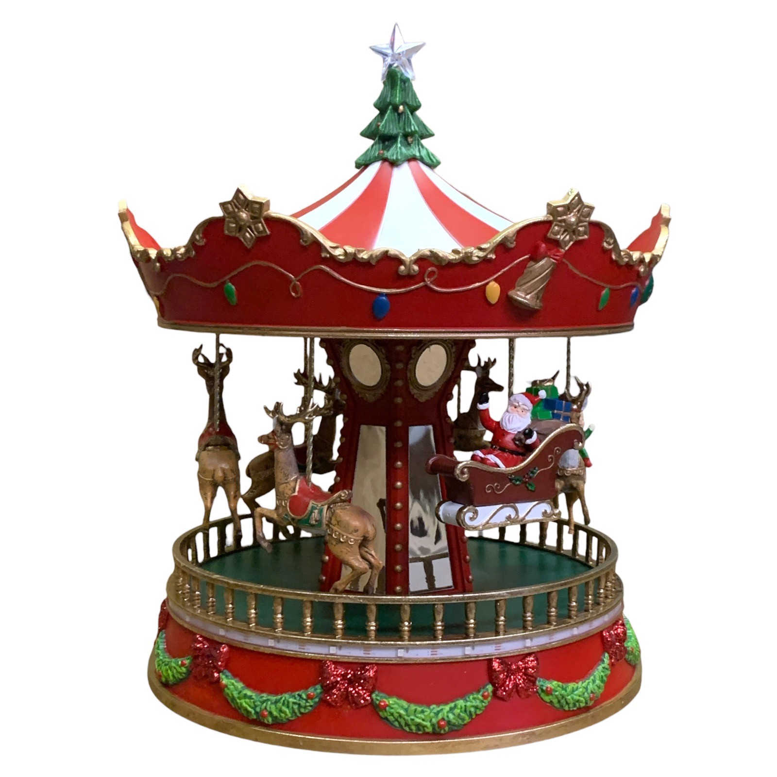 Member's Mark Pre-Lit Animated Musical Carousel, 15", Hand-Painted gallery