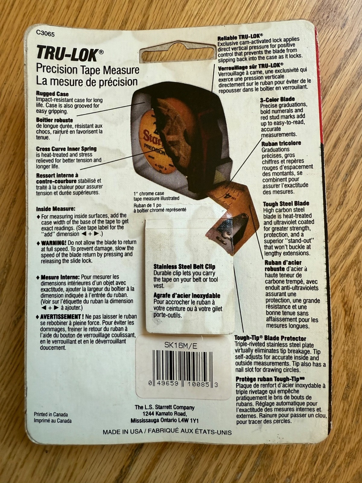 STARRETT TRU-LOK 16' PRECISION TAPE MEASURE RULE NEVER REMOVED FROM PACKAGE BR gallery