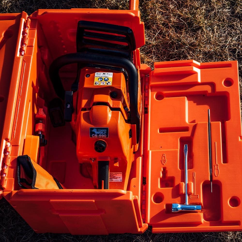 Toughchest 24 In. Chainsaw Carrying Case Tool Box with Storage for Oil and Outdo gallery
