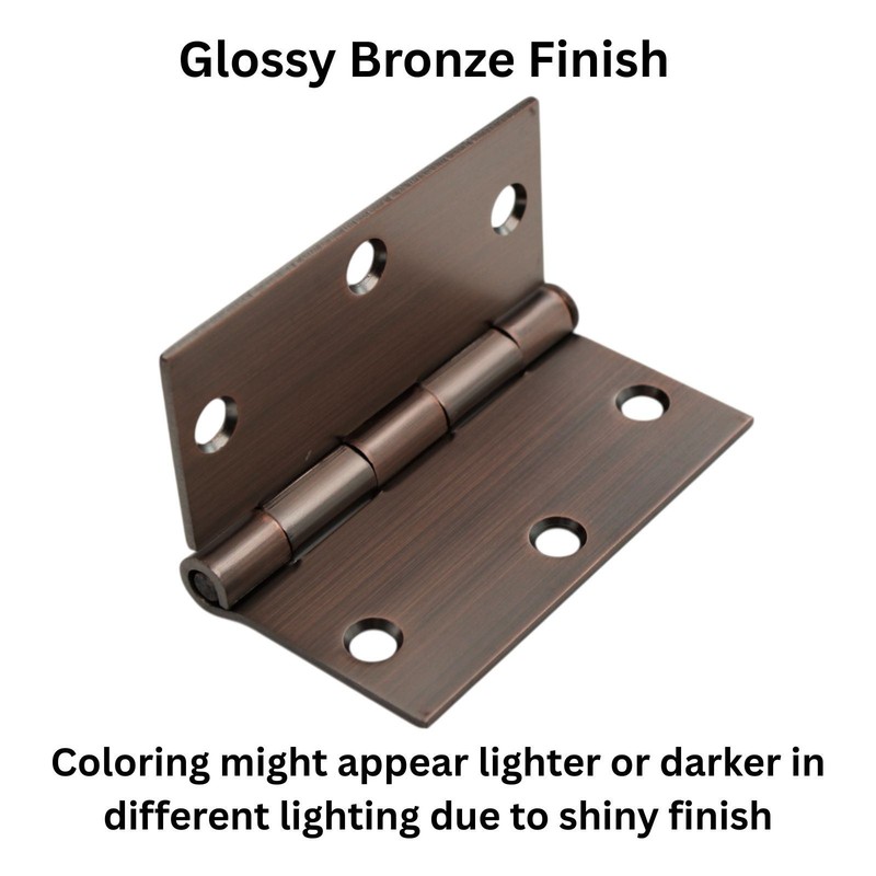 Warwick 15 Pack 3 1/2" Door Hinges Square Corner Bronze DA3013BZ gallery