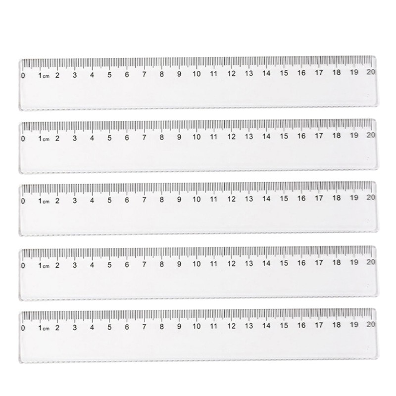 5 Pcs 15cm 20cm Multifunctional Ruler Plastic Ruler Straight Ruler Clear Ruler gallery