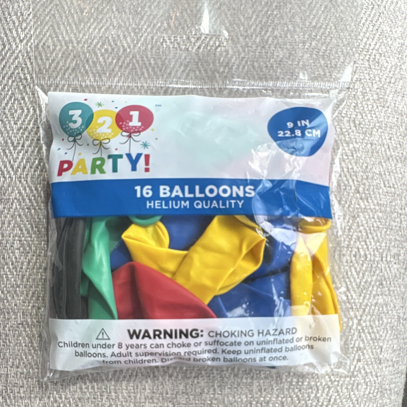 321 Party! 9in Round Multicolor Party Balloons, 16ct Helium Quality gallery