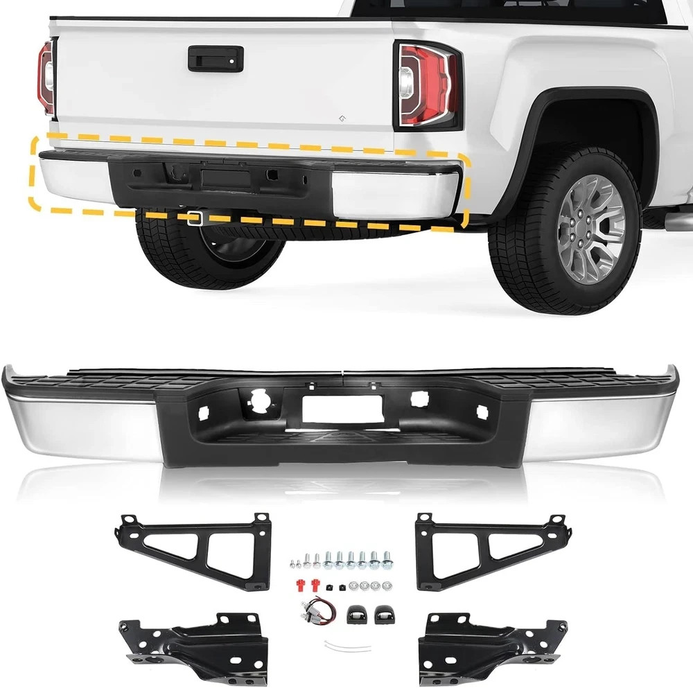 Rear Step Bumper Assembly Compatible With 2007-2013 Chevy Silverado 1500 & GMC gallery