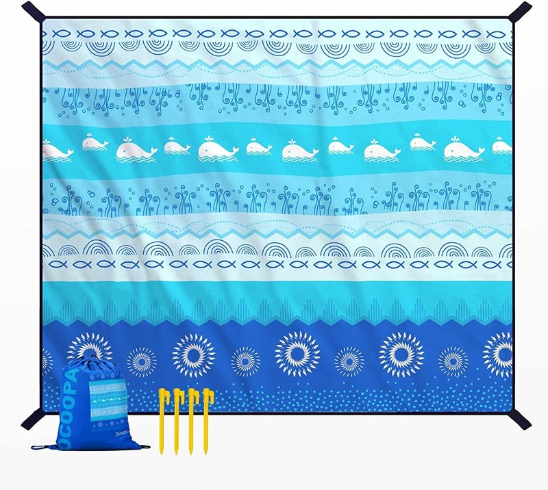 New! OCOOPA Diveblues Beach Blanket Sand proof 10'X 9' Fits 1-8 Adults Easy Pack gallery