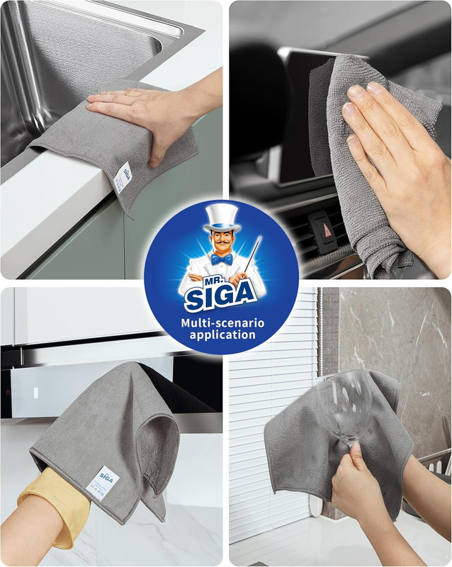 Microfiber Cleaning Cloth, All-Purpose Microfiber Towels, Streak Free Cleaning R gallery