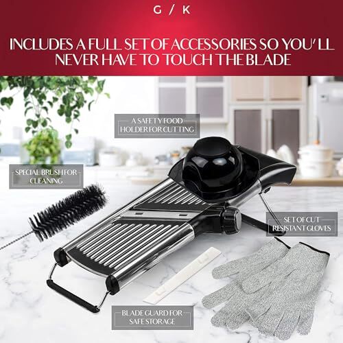 Gramercy Adjustable Mandoline Food Slicer, Mandoline Slicer for Kitchen, Mand... gallery
