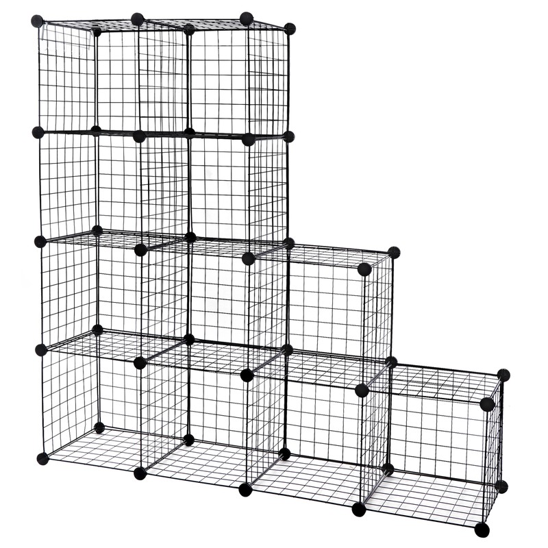 12-Cube Storage Shelf Wire Cube Storage Organizer DIY Closet Cabinet Indoor gallery