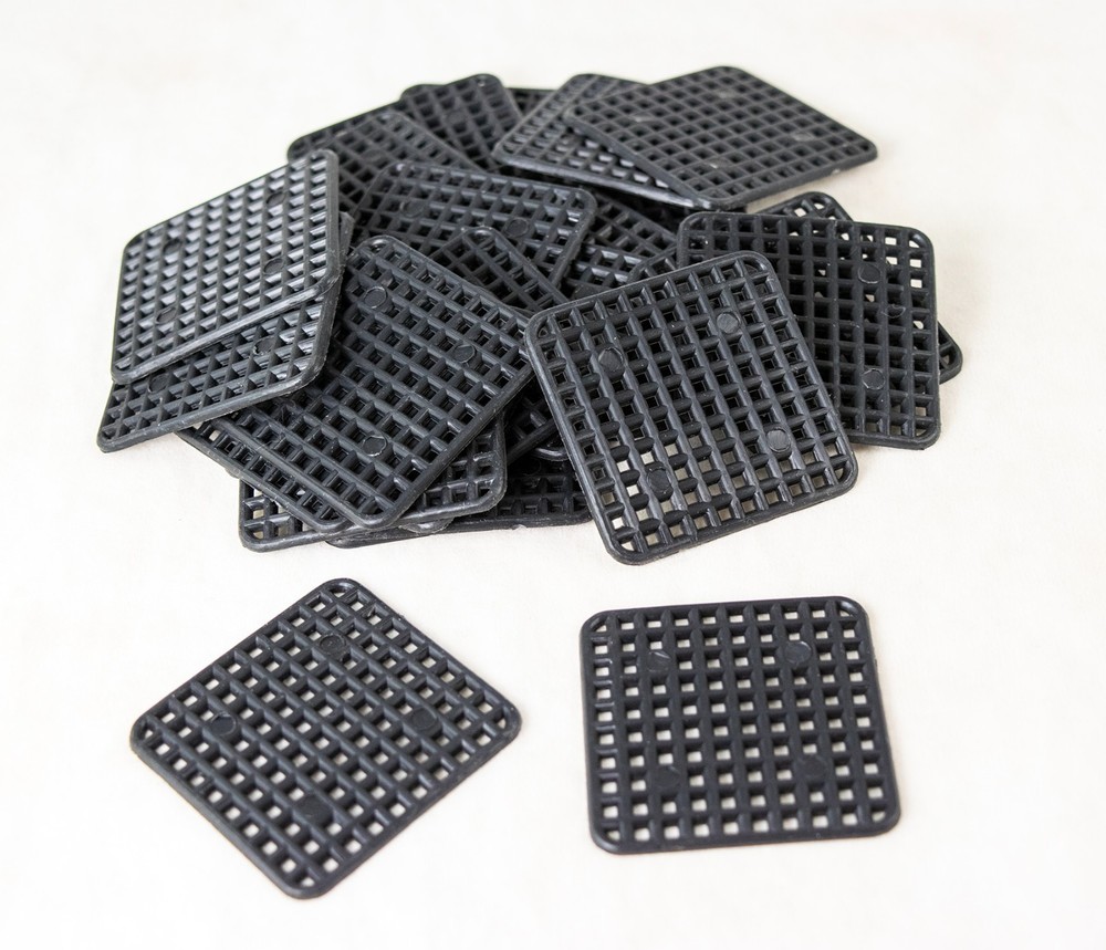 Heavy Duty Black Square Plastic Drainage Mesh, Screen for Bonsai Pot 2" - 6"