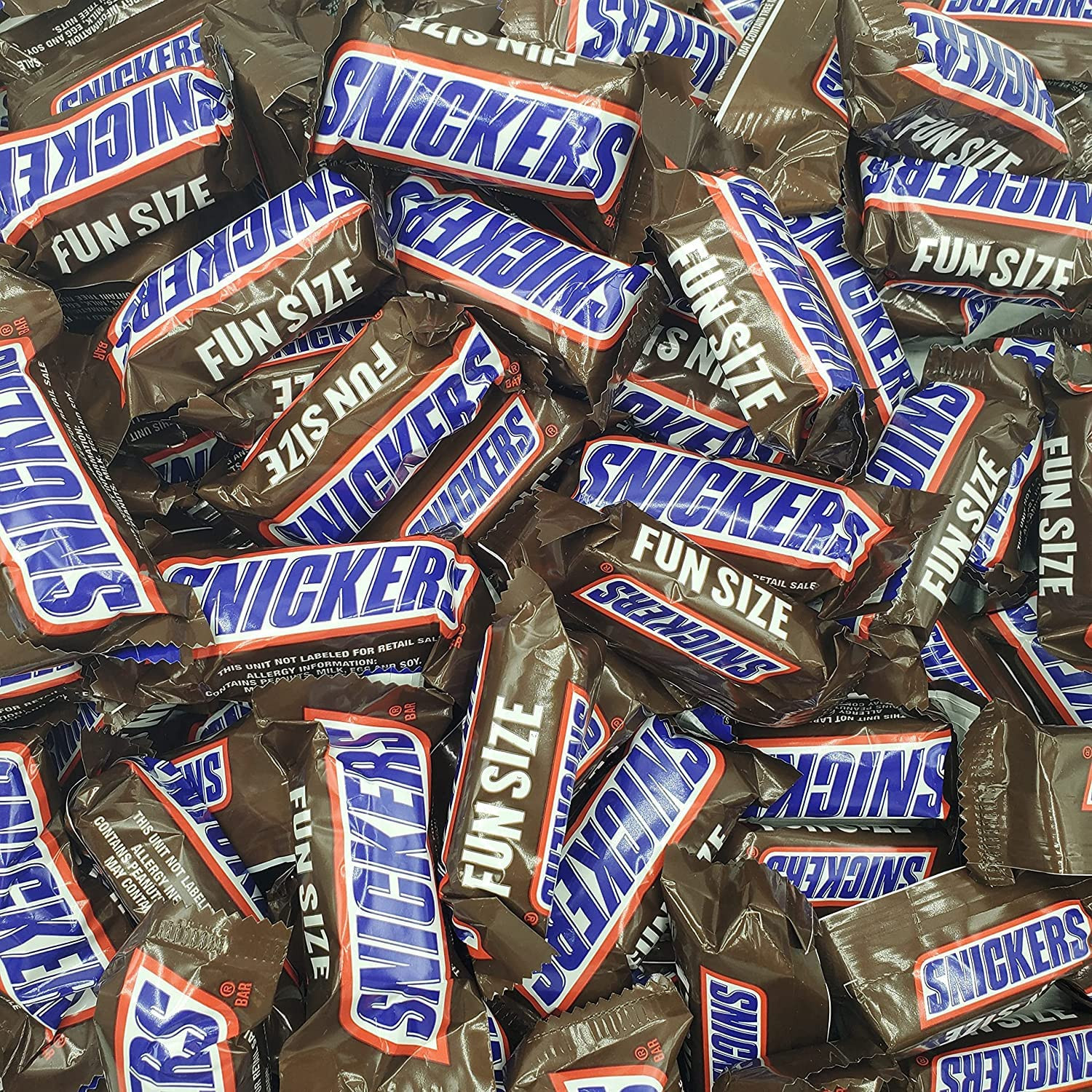 SNICKERS Milk Chocolate, Fun Size Candy Bars - Individually Wrapped (2 Pounds) gallery